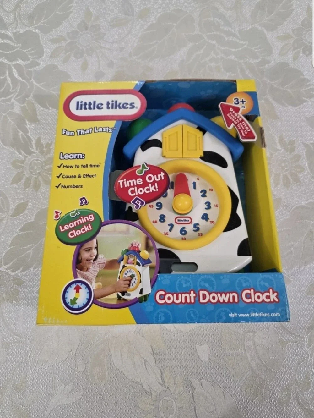 Vintage Little Tikes Clock A Doodle Moo Count Down Toy Learning Home School New
